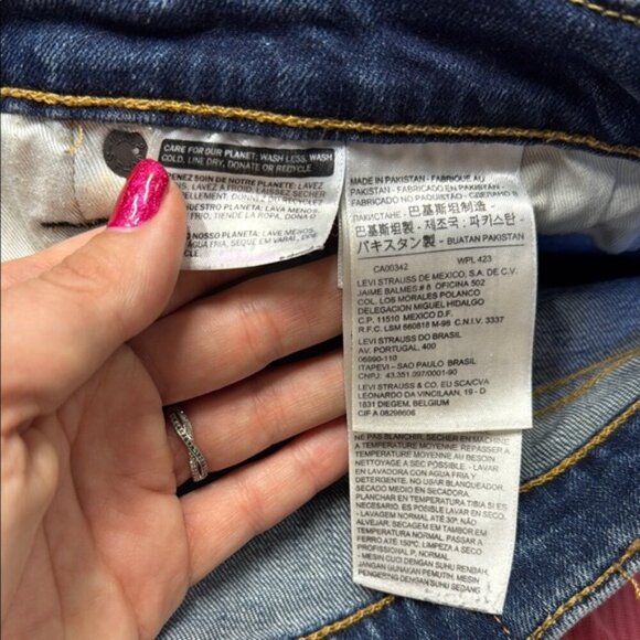Levi's Blue Denim Jeans size 34 - Picture 3 of 9